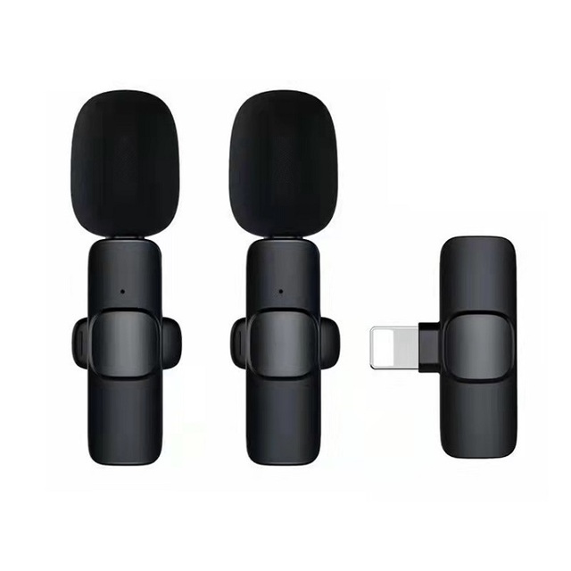 K9 2.4G Wireless Lavalier Mic Noise Cancelling Plug and Play With for iPhone Android Conference Live Streaming Interview