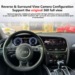 Lecteur multimédia radio DVD pour voiture Android pour Audi A4L A5 2009-2016, lecteur DSP audio, double écran, cluster numérique - Product Image 2