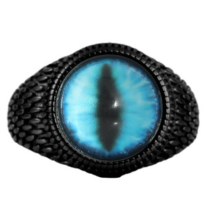 Bague en acier titane pour homme avec pierre en verre sertie, design géométrique, style punk, bijou tendance, cadeau 240118 - Product Image 3