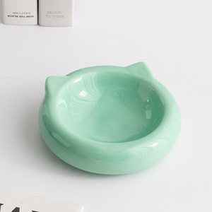 Bol de nourriture pour chien et <span class=keywords><strong>chat</strong></span> en céramique moderne de qualité supérieure, motif solide, anti-étouffement, ergonomique, avec utilisation pour le <span class=keywords><strong>poisson</strong></span>, étanche, pour usage extérieur - Product Image 4