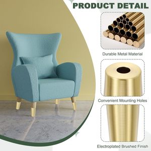Brass Furniture Leg Caps Round Modern Heavy Duty Table Chair Feet Home Office Use Metal Ferrules - Product Image 2