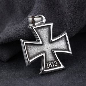 Collar con Colgante de los Caballeros Templarios Vintage 1813 para Hombre, Estilo Clásico, Acero Inoxidable, Joyería Religiosa, Collar con Cruz Cristiana - Product Image 4