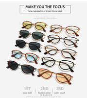Lunettes de soleil de luxe pour hommes, monture métallique géométrique œil de chat, pont décoratif, accessoire de mode moderne pour la conduite en extérieur et le quotidien