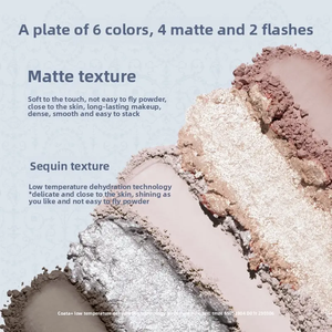 Paleta de <span class=keywords><strong>Sombras</strong></span> de Ojos de Seis Colores de la Nueva Colección Flower Knows Shell's Jewel, Maquillaje de Ojos Resistente al Agua, Acabado Perlado Mate - Product Image 5