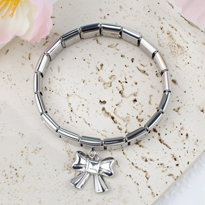 Módulo italiano Encanto italiano Pulsera de acero inoxidable Arco Elástico Brazaletes de moda - Product Image 4