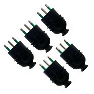 Gloca 5x Prise volante professionnelle 16A 2P+T noire mâle norme italienne 250V - Product Image 1