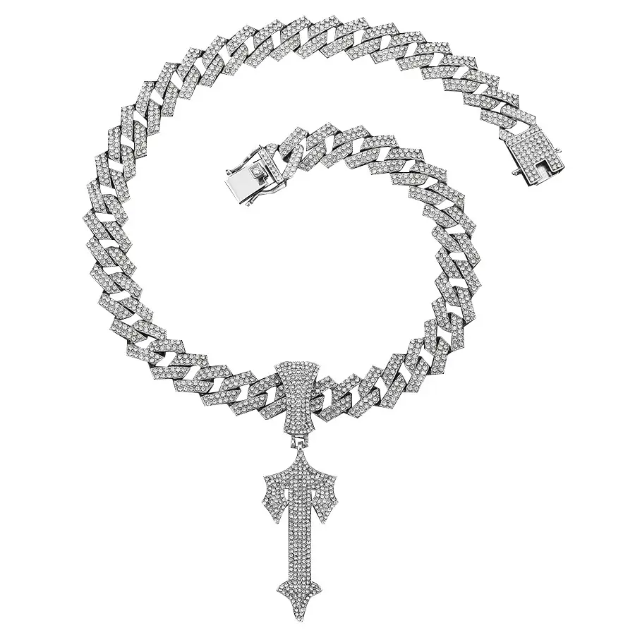 Mode Vergulde Sieraden Duivel Mystieke Cuba Cuban Ketting Ridder Zwaard Talisman Amulet Darm Moed Mannen Jongen Meisje Dames