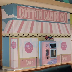 Latest Luxury Magic Candy Cotton Floss Flower Vending Machine Electric Candy Machine Factory Maker