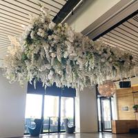 KCFC-001 nouveau Design décoration de mariage fleur artificielle décoration fleurs suspendus fleur de plafond pour la décoration de scène de mariage