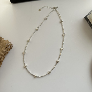 S925 Sterling Silver Shijiazhu Collier En Argent Cassé Français Rétro Élégant Cool Tempérament Ciel Étoilé Perle Perle Colliers - Product Image 5