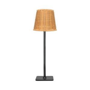 Lampe solaire d'extérieur pour jardin, étanche, en osier, lampe de table solaire pour patio, balcon, alimentée par énergie solaire, port de charge USB, design moderne - Product Image 1