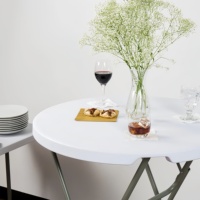 Vente en gros de haute qualité écologique Bistro Cocktail Table de bar haute pliante en plastique pour boîte de nuit, jardin, hôtel et fête
