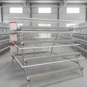 Cage à poules pondeuses à 4 niveaux et 4 portes - Cage à poulets en acier à haute teneur en carbone de type Q235 - Capacité de 32 oiseaux - Équipement d'élevage avicole - Product Image 4