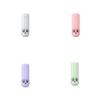 Kipas Mini Lipat Portabel Kartun dengan Senter LED, Power Bank Tipe-C 4000mAh, Daya Tahan 4-16 Jam, Bilah Lembut, Sentuh untuk Menghentikan, Cocok untuk Perjalanan