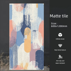 Carreaux de sol en porcelaine émaillée sculptée à la française, pleine masse, antidérapants, effet pierre, pour cuisine, appartement, hôtel - Product Image 3