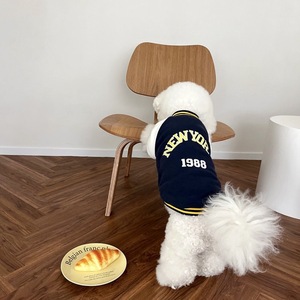 Pakaian Anjing Musim Dingin Model Baseball, Bahan Polar Fleece, Lucu, Hangat, Diskon Besar - Product Image 3