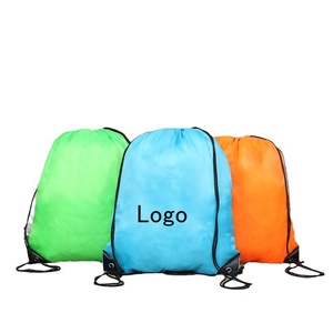 Wholesale Customized Eco-Friendly Sport Style Drawstring Backpack Waterproof Nylon Polyester Print Promotional Gift Bag