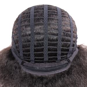 Perruque synthétique crépue droite bouclée, perruque courte duveteuse noire faite à la machine, perruques Afro pour femmes noires - Product Image 3