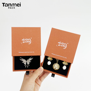 Cajas de Embalaje para Joyería con Logotipo Personalizado, Caja de Regalo de Papel con Cajón para Collar, Anillo, Pulsera, Pendientes - Product Image 1