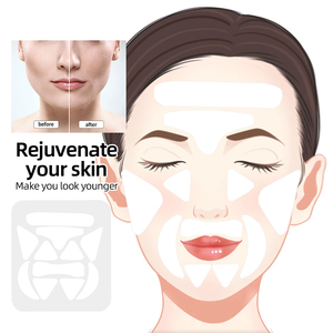 16 pezzi riutilizzabili in Silicone Anti-rughe <span class=keywords><strong>patch</strong></span> lavabili per viso per occhi bocca linea sorriso per le cure infermieristiche - Product Image 4