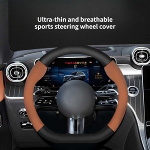 Funda de <span class=keywords><strong>Volante</strong></span> Deportiva de Cuero Transpirable Ultrafina Xingye C-003-1 para <span class=keywords><strong>Jeep</strong></span> de 4 Radios, Universal de 14-15 Pulgadas, Antideslizante, de Gamuza - Product Image 2