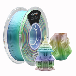 Filament d'impression 3D PLA en soie de qualité supérieure 1,75 mm Arc-en-ciel Haute brillance Brillant Multicolore Filament PLA professionnel - Product Image 1