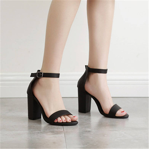 Elegantes Sandalias de Tacón Alto con Plataforma y Diseño de Correa en el Tobillo, Punta Cuadrada Abierta, Verano 20206 - Product Image 6