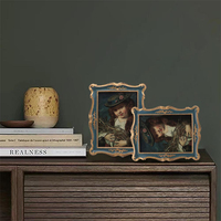 Cadre photo vintage bleu marine européen personnalisé, cadre photo mural rétro antique, vente en gros, fabriqué en Chine, en résine
