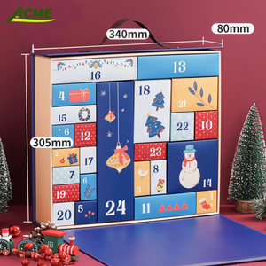 Nueva caja ciega sorpresa de Navidad, caja de calendario, Adviento <span class=keywords><strong>cuenta</strong></span> regresiva del día de, caja de regalo de 24 días de impresión personalizada - Product Image 5