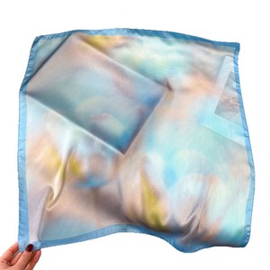Foulard carré moyen imprimé dégradé Spring Fog 2026 pour homme, style musulman, protection solaire extérieure, printemps-été - Product Image 6