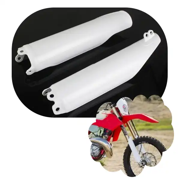 White Black Plastic Fork Guard Front Shock Absorbe Cover Protector For  Honda CR125 CR250 CR500 CRF250 CRF450 CRF 250 450 R X RX