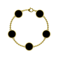 Bijoux de luxe Bracelet trèfle à quatre feuilles double face 13 mm pour femme Bijoux de mode Bracelet en or 18 carats