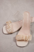 Nuevas Sandalias Transparentes de una Pieza para Mujer TOB Footwear, con Tacón Alto y Elegante, Color Nude