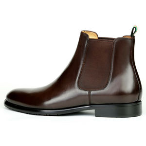 Botas <span class=keywords><strong>Chelsea</strong></span> de estilo británico para hombre, botas transpirables cómodas de piel de vaca de grado superior, zapatos informales para compras al aire libre - Product Image 3