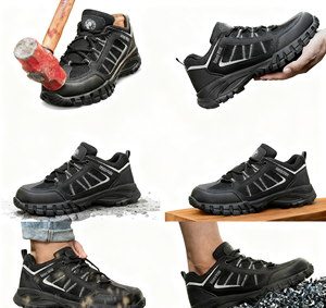 Botas de trabajo de seguridad industrial en existencias al por mayor, protección antiimpacto con punta de acero transpirable resistente a productos químicos y aceite CE - Product Image 2