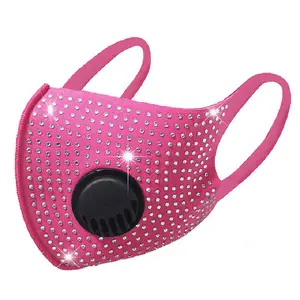 Estate nuova protezione solare antipolvere con maschera facciale respiratoria personalità strass decorativo mas k