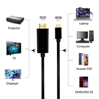Cable Adaptador Justlink de 1.8m (6 pies), 4K 30Hz, USB 3.1 Tipo C a HDMI, Macho a Macho, para Teléfono y TV