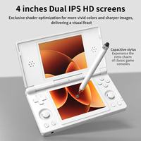 Console de jeu portable open source RG DS avec coque rabattable, double écran 4,0 pouces, Android 14, 128 Go, fonction Wi-Fi en ligne