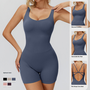 Bodysuits Deportivos sin Mangas para Mujer, al por Mayor, con Espalda Cruzada, Ajustados, de una Pieza, Ropa de Yoga, Fitness y Yoga, Jumpsuits - Product Image 2