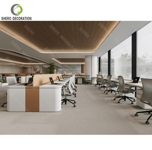Muebles de Oficina Modernos, Escritorio Ejecutivo de Madera Personalizado, Escritorio de Trabajo en Oferta, Muebles de Oficina para Salas de Exhibición de Empresas - Product Image 1