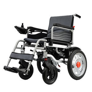 Fauteuil roulant motorisé pliable léger en acier pour adultes, capacité de charge maximale de 150 kg, portée de 10 à 15 km, idéal pour les voyages médicaux - Product Image 1