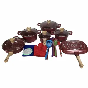 dessini Cooking Pots and Pans Cooker Sets nonstick coating Glass lid non-stick cookware set