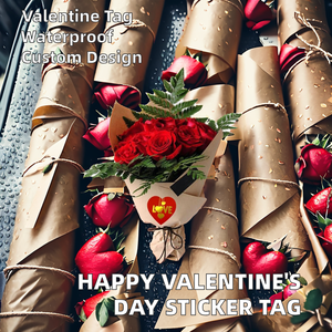 Cuốn Tiểu Thuyết 1.5 inch hạnh phúc ngày Valentine Sticker Cảm ơn bạn nhãn cho bên Kinh doanh Quà tặng trang trí nội thất Nguồn cung cấp giấy thiệp chúc mừng <span class=keywords><strong>tag</strong></span> - Product Image 5