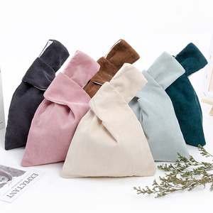 New fashion corduroy net tote bags candy sweets for storage gifts bag