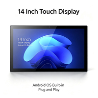 Tablette tactile tout-en-un Android 14 pouces avec boîtier métallique OEM, Rockchip RK3288, pour kiosque commercial, montage mural et sur bureau, affichage numérique