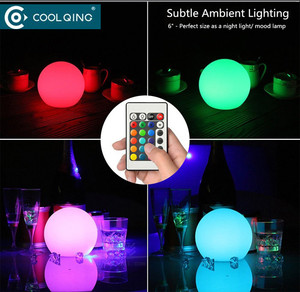 35cm RGB LED 볼 라이트 16 색 IP65 LLDPE 플라스틱 실내 및 정원 파티 사용 - Product Image 6