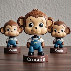 カスタマイズされた動物モデルモンキー画像ボブルヘッド人形樹脂素材は、家庭用家具の装飾に使用できます