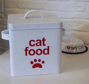 Galvanized Pet Food Bin <strong>Dog</strong> Food Storage Container Metal <strong>Dog</strong> <strong>Treat</strong> <strong>Tin</strong> - Product Image 5
