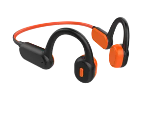HXKK headset konduksi tulang HX-R201, nyaman dipakai tanpa jatuh tahan air dan tahan keringat untuk pelari