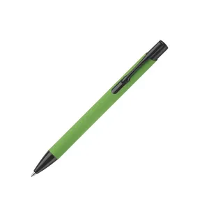 Stylo en aluminium caoutchouté, merchandising personnalisé - Product Image 1